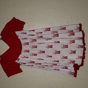 Kickee Pants dress. 12-18 months.  One small stain see pics. Gumball detail ⭐